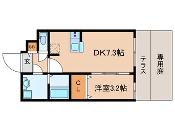 間取図 ﾌｧｽﾃｰﾄ京都ｽﾃｰｼｮﾝｳｫｽﾞ(109)