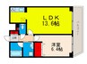ア－バネックス豊中桜塚 1LDKの間取り