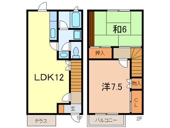 間取図 メゾネット大原