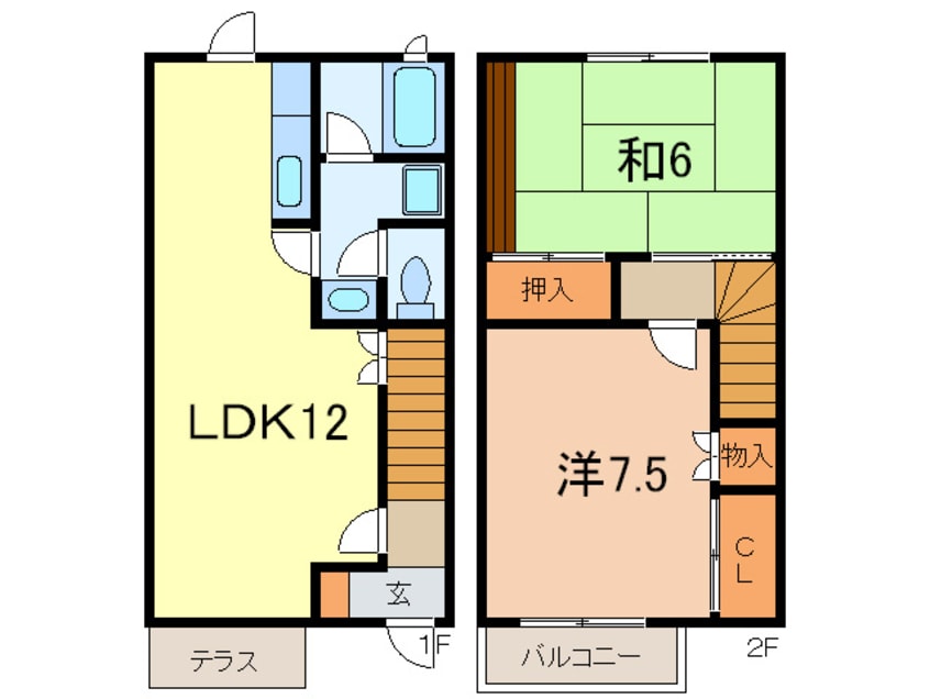 間取図 メゾネット大原