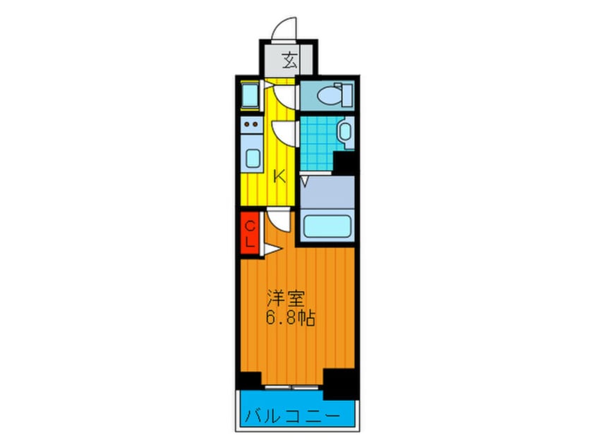 間取図 グランカリテ塚本(603)