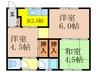 グリ－ンハイツ 3Kの間取り