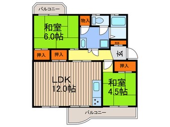 間取図 男山第４住宅３０３棟（５０６）