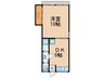 本町マンション 1DKの間取り