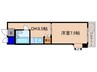 シティ－コ－ト東扇町 1DKの間取り