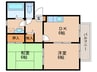 ブルータウン 2DKの間取り