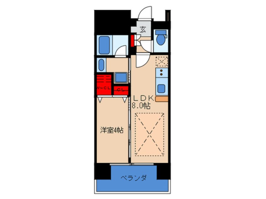 間取図 アーバネックス北堀江Ⅱ