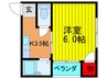 メゾン南寺方 1Kの間取り