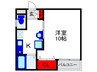 アゼリア０１ 1Kの間取り