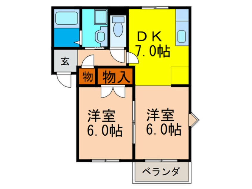 間取図 ウエストハイツB棟