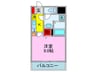 Ｎ・緑地 1Kの間取り