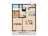 エーデルハイム東香園 1LDKの間取り