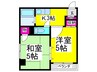 フローラル堺東マンション 2Kの間取り