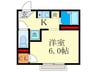 プチセルニヨン 1Kの間取り