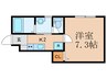 GreenRoom椥辻 1Kの間取り