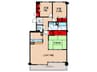 ﾗｲｵﾝｽﾞﾏﾝｼｮﾝ川西多田(604) 3LDKの間取り