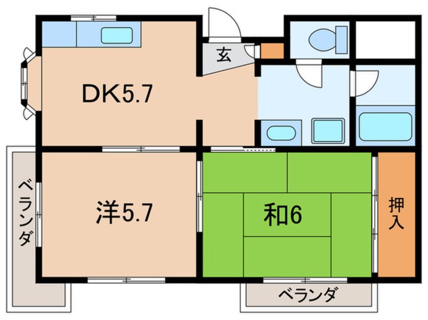 間取図 石岡第二マンション