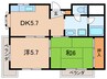 石岡第二マンション 2DKの間取り