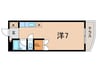 プチメゾン中西 1Rの間取り