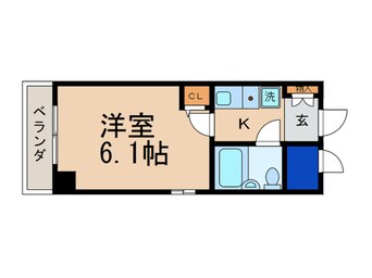 間取図 デトム・ワン二条城南（502）