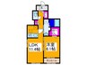 アーモンドアイ 1LDKの間取り