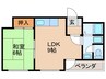 ウィステリア東田辺 1LDKの間取り