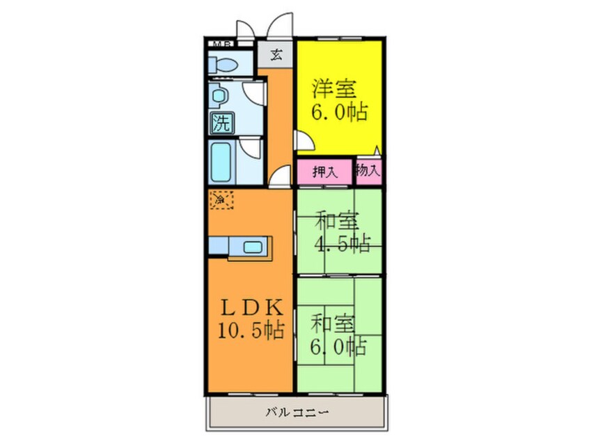 間取図 ボヌゥ－ル壱番館