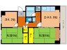 栄南団地　10号棟（302） 3DKの間取り