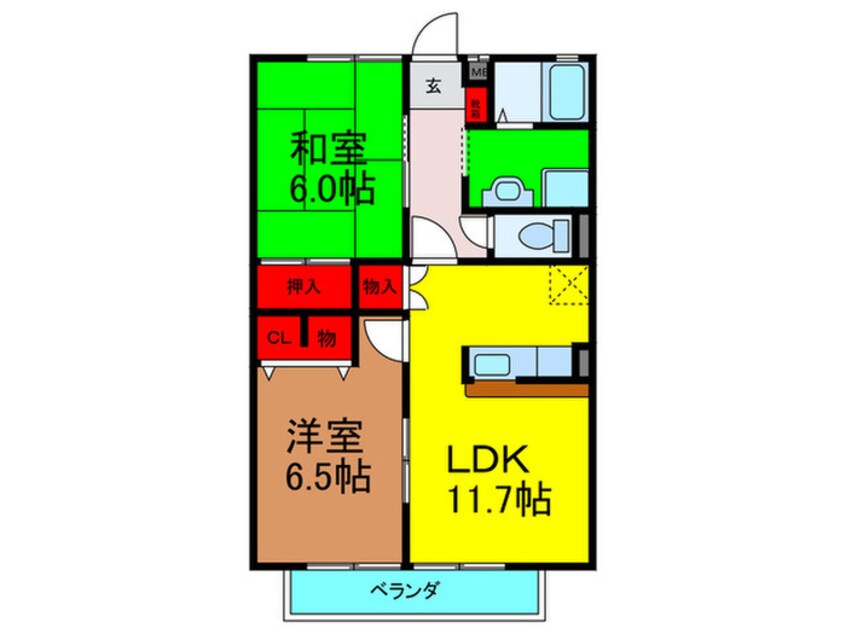 間取図 サニーヒルモリイ