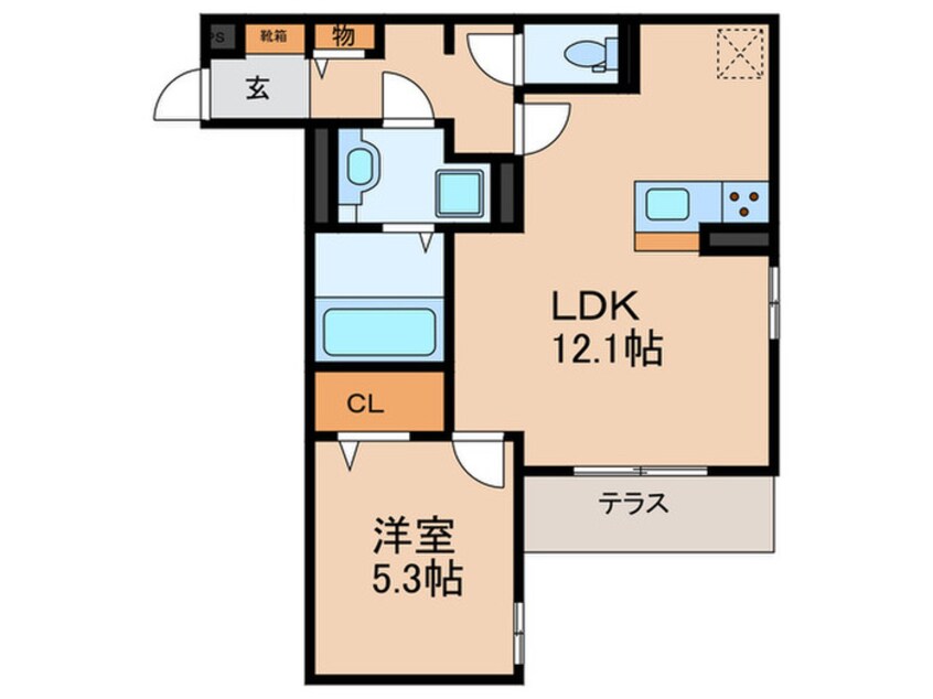 間取図 ル・コフレ深江橋