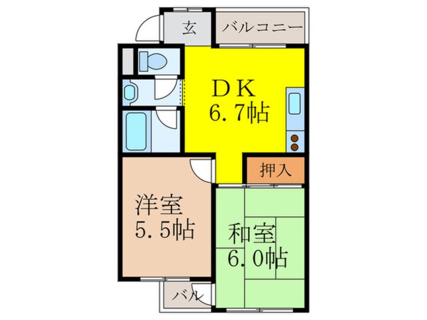 間取図 ロ－ザ向丘