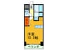 アット長田 1Rの間取り