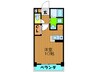 アット長田 1Rの間取り