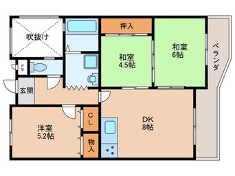 間取図 ﾏｲｼﾃｨ武庫川ﾚｯｸｽﾏﾝｼｮﾝB棟(1017)