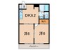 清水ハイツ 2DKの間取り