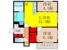 ヴェールエール太子堂 2LDKの間取り