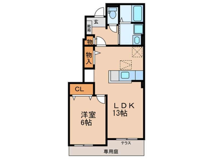 間取図 プラシード池田下町