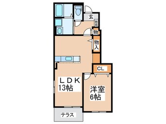 間取図 プラシード池田下町
