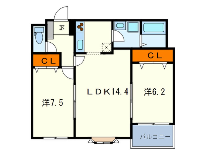 間取図 モンテボヌールⅡ