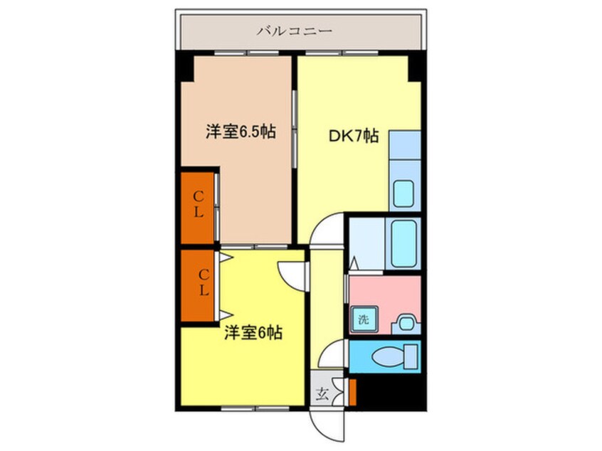 間取図 リジェ－ル鴨川