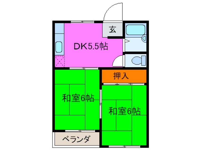 間取図 ヴァンベ－ル豊南