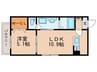フィユフラッツ中桜塚 1LDKの間取り