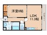 エルヴィータ安朱 1LDKの間取り