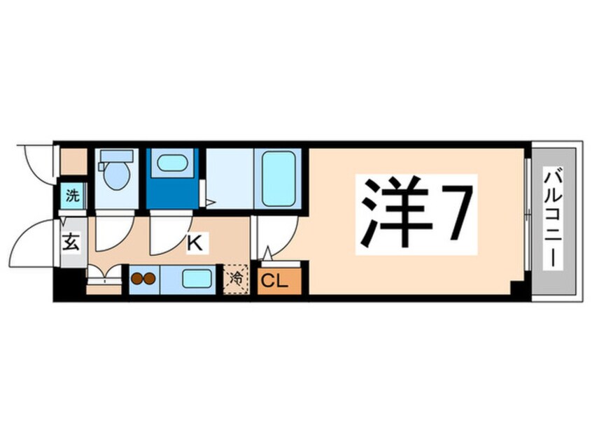 間取図 Fortuney北堀江