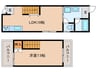 神明宮北貸家 1LDKの間取り