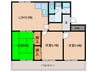 松川マンション２号館 3LDKの間取り