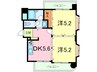 リヴェ－ル本山 2DKの間取り
