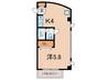 ＭＯＡ　ＣＯＵＲＴ（４０１） 1Kの間取り