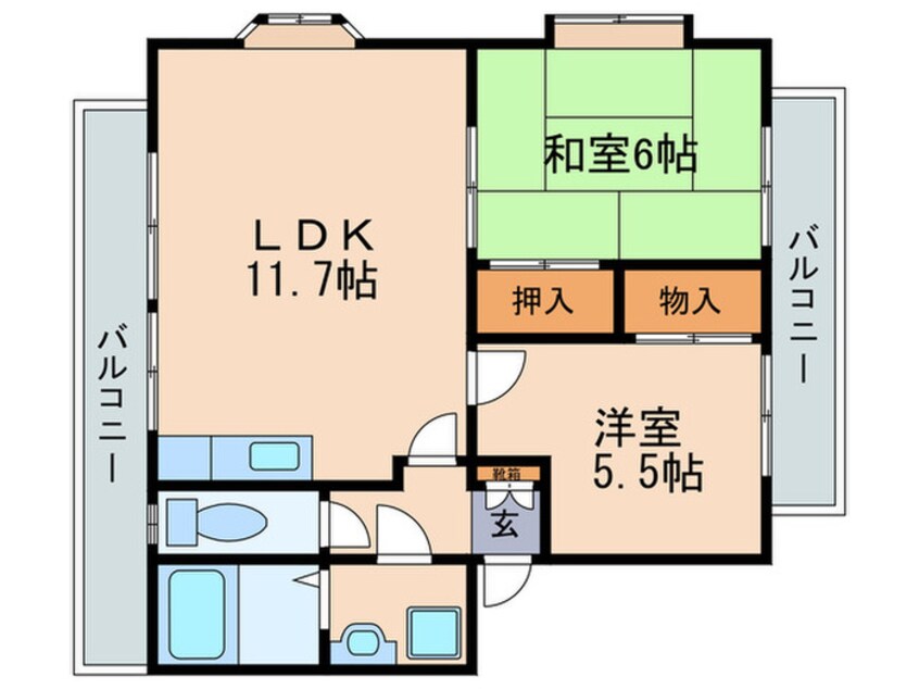 間取図 エクセルコ－トｋａｍｉｙａｂｕ