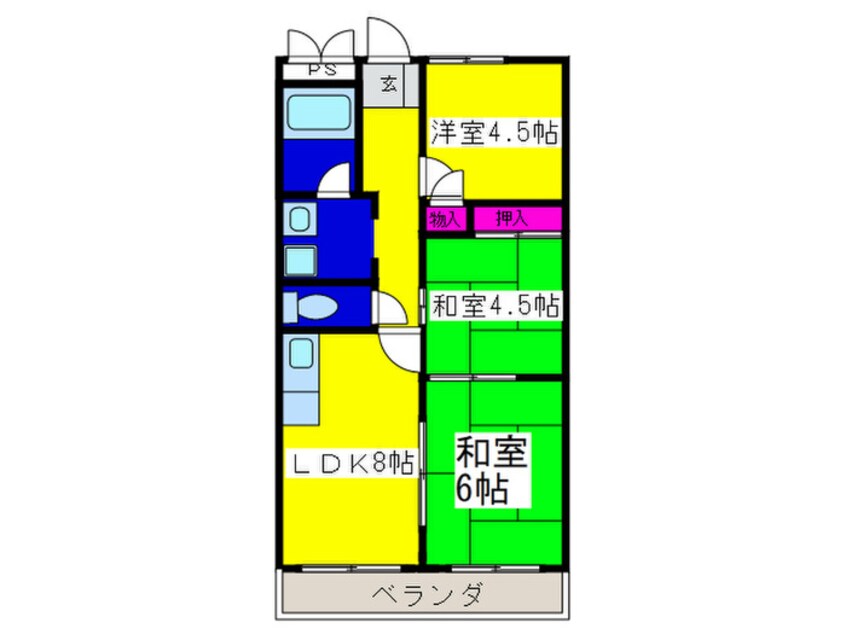 間取図 コ－ポスタンレ－